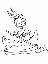 Indien Coloriage Chaloupe Canot Coloriages Gulli Personnages Indiaan Indiens Garcons sketch template