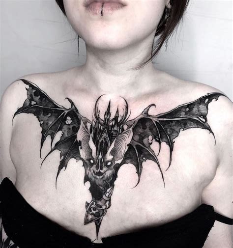 Gothic Goddesses Bold And Beautiful Womens Chest Tattoos