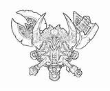 Diablo Barbarian Coloring Pages Battle Printable Terror Symbol Fujiwara Yumiko sketch template