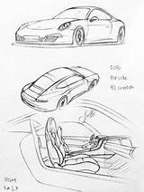 Porsche Drawing Car Chip Foose Drawings Prisma Cars Sketch Getdrawings Carera Kim Paper sketch template