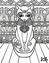 Egyptian Coloring Cat Bastet Pages Egypt Go Deviantart Baby Colouring Bast Ancient Colour Print Printable Adult Template Getdrawings Drawing Chat sketch template