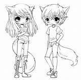 Pages Coloring Chibi Wolf Getcolorings sketch template