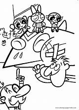 Coloring Pages Powerpuff Girls Cartoon Color Character Printable Kids Sheets Book Cartoons sketch template