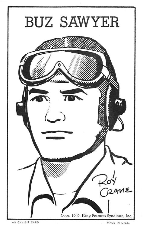 buz sawyer ace navy fighter pilot comic strip  roy crane antique pc