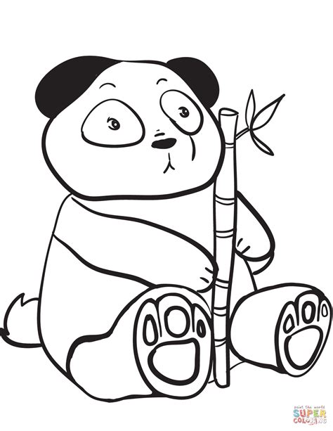 anime panda girl coloring page