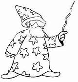 Coloring Wizard Pages Fantasy Birthday sketch template