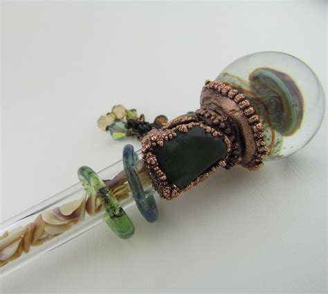 hand made glass mermaid wand magical wand for display or cosplay visit