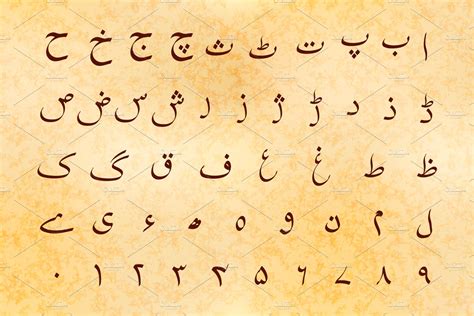 alphabet symbols  urdu language graphic objects creative market