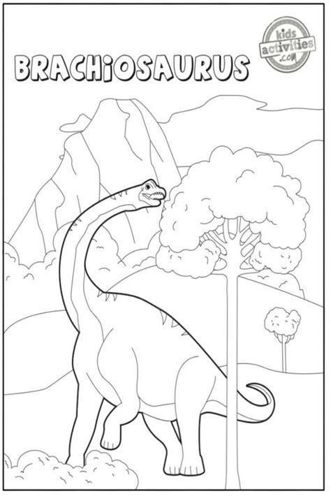 brachiosaurus dinosaur coloring pages  kids kids activities blog