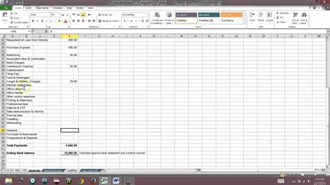 simple accounting  excel db excelcom
