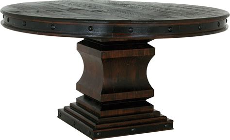 rustic pesdestal  dining table rustic  table