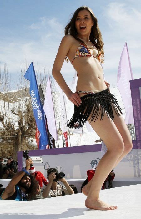 Sexy Models Show Off Lingerie And Swimwear At Ski And