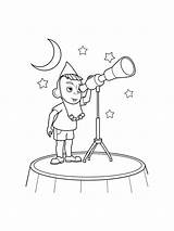 Telescope Coloring Pages Printable sketch template