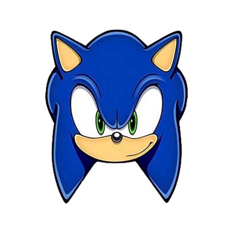 sonic face  hedgehog color layered svg silhouette clipart printable