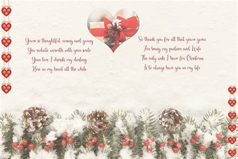 wife  christmas greeting cards  loving words