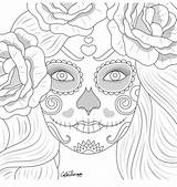 Coloring Pages Adult Therapy People Color Colouring Skull Printable Book sketch template