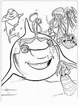 Shark Tale Coloring Pages Printable sketch template