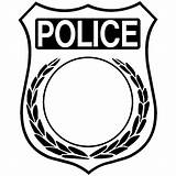 Badge Coloring Policeman Police sketch template