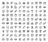 Food Vector Stock Icons Set Illustration Depositphotos sketch template
