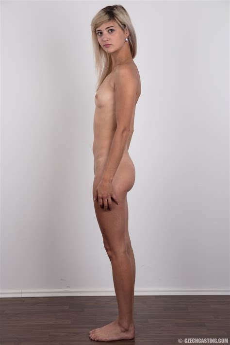 teen karolina hopes to break into porn by peeling her short skirt to pose nude
