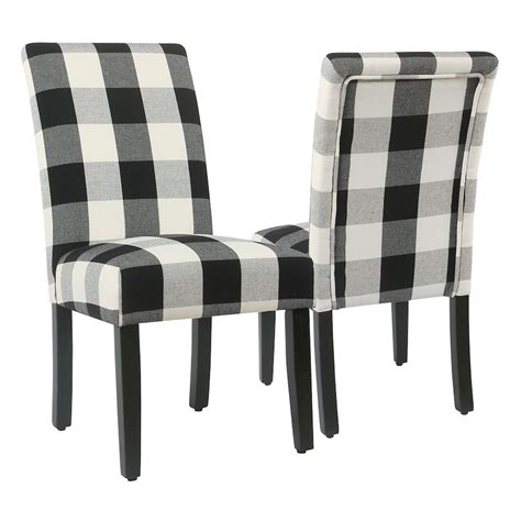 homepop parsons dining chair 2 piece set black and white dining room