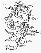 Dragon Chinese Outline Coloring Printable Pages China Ancient Scalebound Drawings Deviantart Popular Adults Coloringhome sketch template