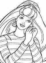 Coloring Earrings Pages Designlooter Barbie Doll Wear 74kb sketch template