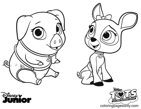 disney junior characters coloring pages