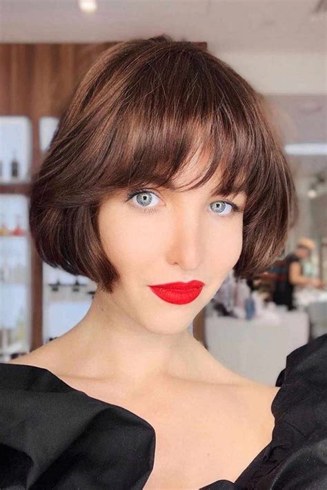 short brown hair with bangs nine blunt bangs ideas for your next