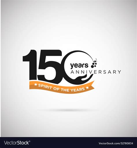 years anniversary logo  ribbon  hand vector image