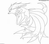 Ninetales Tailed Tails Lineart Getdrawings Getcolorings sketch template