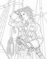 Coloring Pages Steampunk Colouring Book Printablecolouringpages Adult sketch template