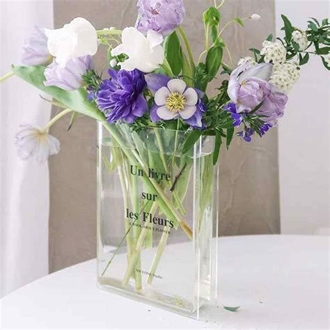 buy clear book vase   clear book flower vase flavor decorative