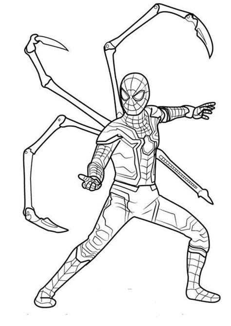 iron spider  infinity war coloring page  printable coloring