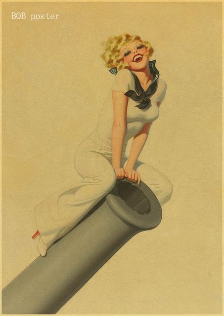 classic vintage world war ii sexy up girl poster military bar cafe home