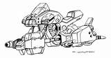 Robotech Cyclone Marines Expeditionary Mecha Chuckwalton Weapons Drivers sketch template