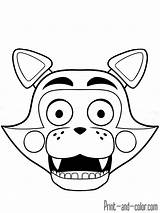 Coloring Pages Color Nights Five Print Freddy Fnaf Freddys sketch template