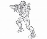 Halo Rocket Launcher Coloring Pages Armor Drawing Sketch Yumiko Fujiwara Rookie Getdrawings Drawings sketch template