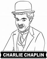 Chaplin Charlie Kolorowanka Aktor Wydruku Kolorowanki sketch template