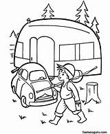Camping Camper Coloring Pages Caravan Printable Car Sheets Rv Kids Printables Cars Color Embroidery Trailer Colouring Sheet Print Scribblefun Adult sketch template