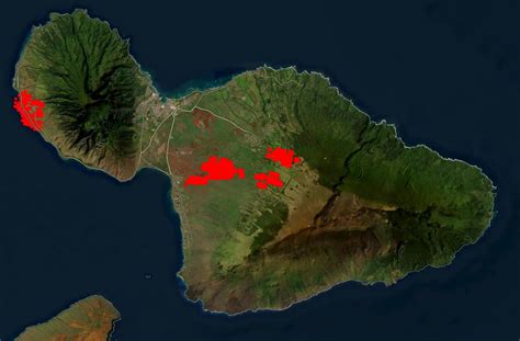 hawaii fire map reveals locations  deadly wildfires  maui  news