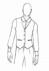 Vest Waistcoat Croqui Croquis Hombre Dibujo Masculino Traje Figurino sketch template