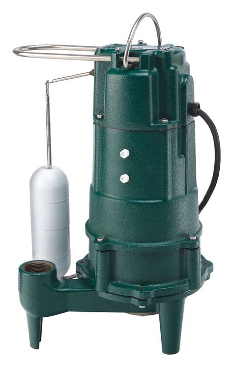 zoeller grinder pump  hp hp  ac rated voltage vertical float de  grainger