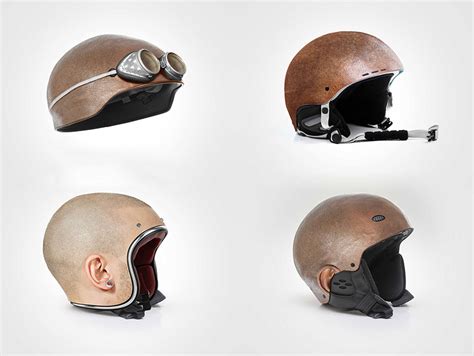 motorcycle helmets that look like shaved heads boing boing