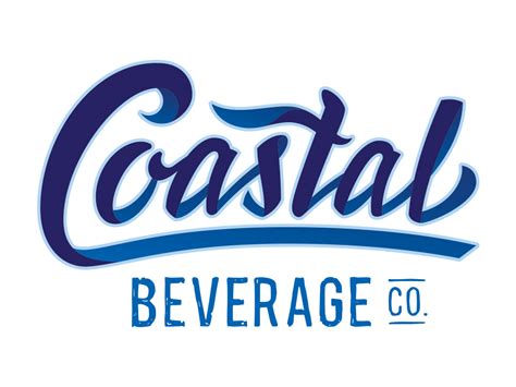 coastal beverage company brand set behance