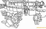 Minecraft Pages Wolves Coloring Color sketch template