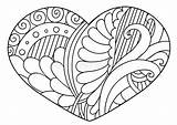 Zentangle Heart Decorative Illustration Vector Preview sketch template