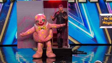 Mr Blobby Gunges Simon Cowell On Britains Got Talent In Chaotic
