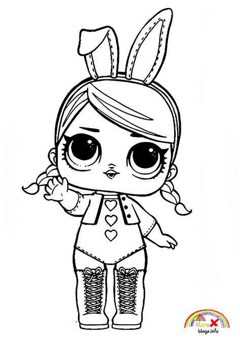 coloring page bunny costume lol surprise dolls coloring coloring home