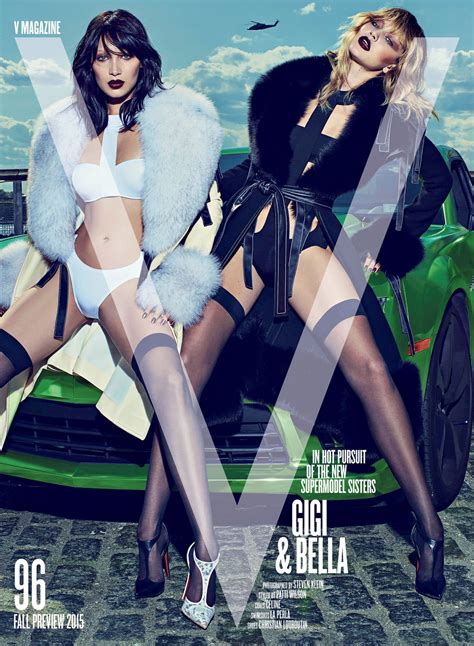 pictures from gigi and bella hadid s sexy v magazine cover